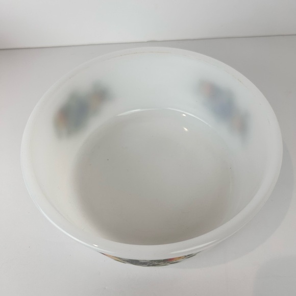 Arcopal Fruits de France Medium milk glass serving bowl, Vintage, 70s, Casserole - Picture 5 of 8